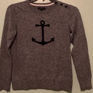 Women’s sweater size small in black and white tweed.  By Nautical.